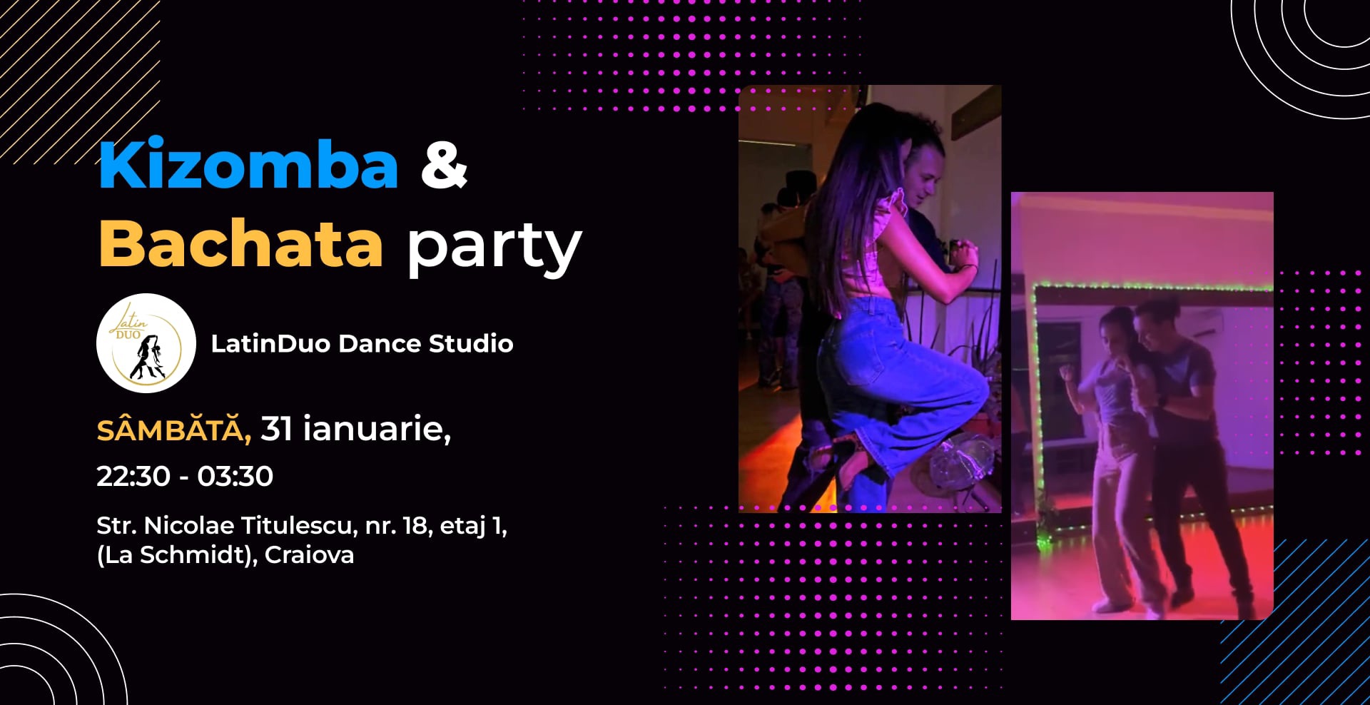 Kizomba&Bachata Practice Party de sambata seara